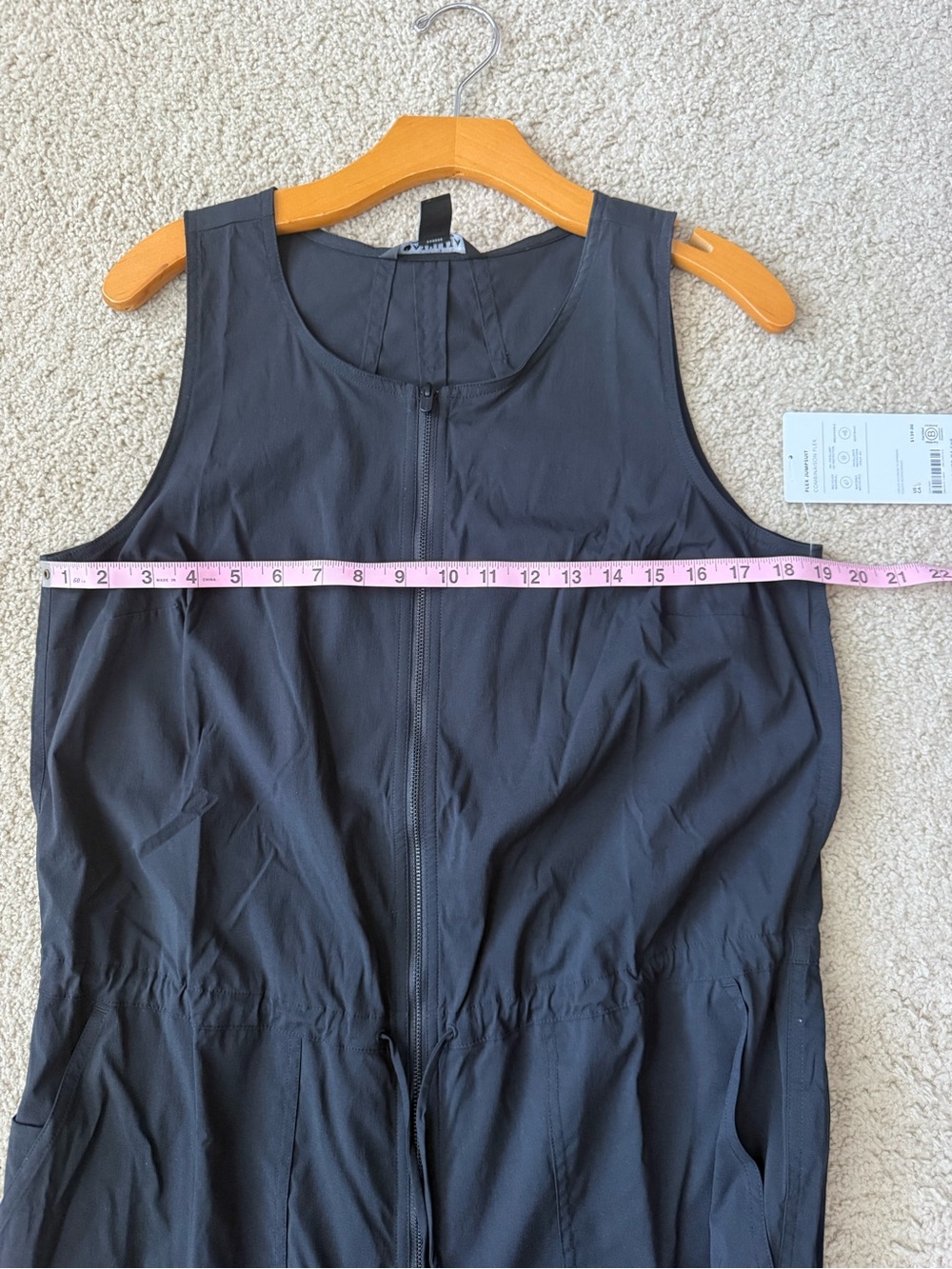 Athleta Black Sleeveless Front-Zip Flex Jumpsuit - Picture 9 of 16